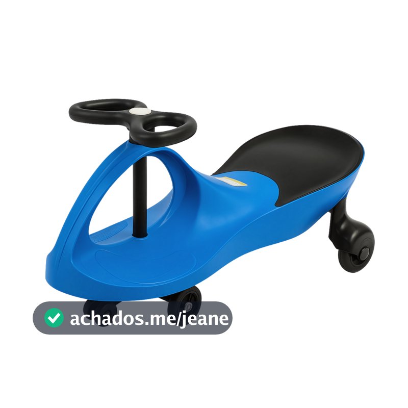 KIDINO Carrinho Rolimã Infantil Twister Resistente Seguro Menino Menina - Azul e Preto