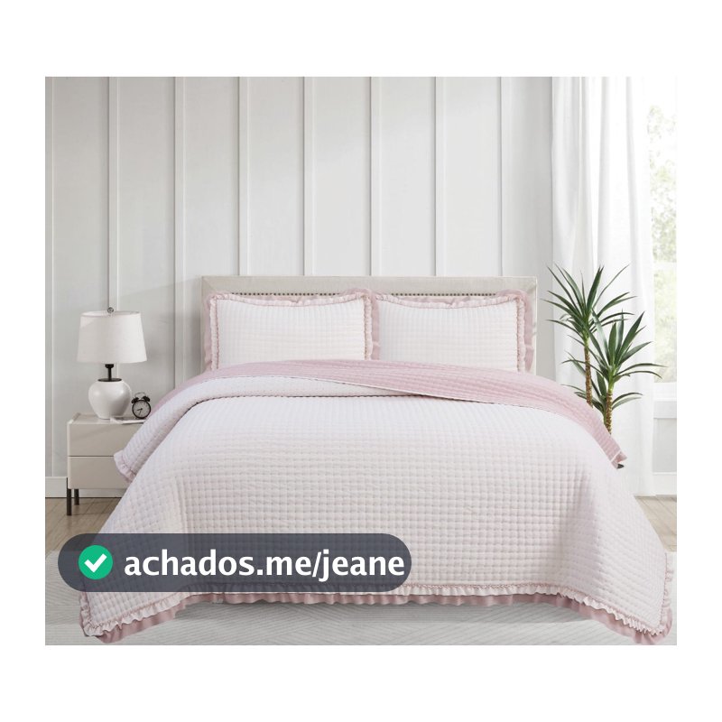 Colcha Imperial Hipercal Soft Touch Com 2 porta travesseiros 100% poliéster