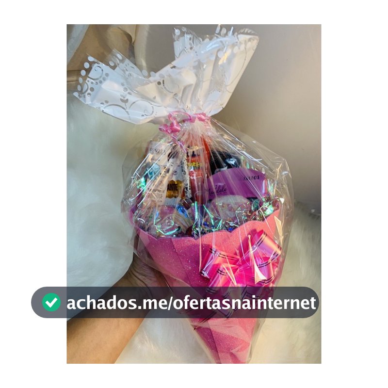 Buquê de maquiagem LIZ  com guloseimas para presente amigo secreto presente natal