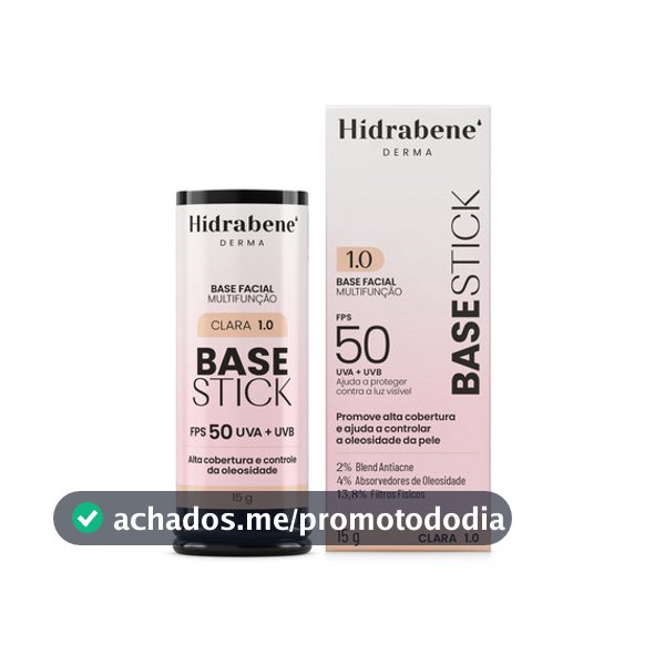 NOVA BASE STICK FPS 50 - Base em Bastão | Protetor Solar com Cor + Cobertura Alta + Toque Seco + Efeito Matte