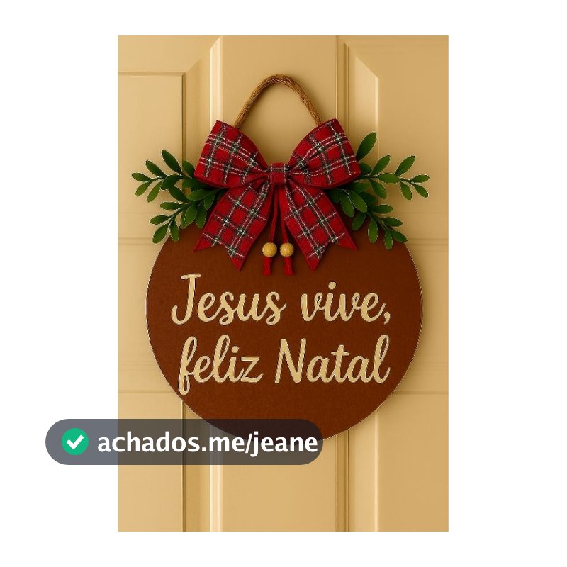 Guirlanda de Natal Jesus Vive Feliz Natal