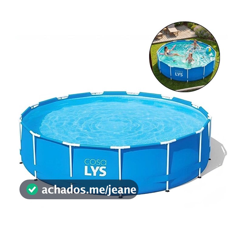 Piscina de Armação Circular 7.000 Litros Diâmetro 3,66 Metros CASA LYS