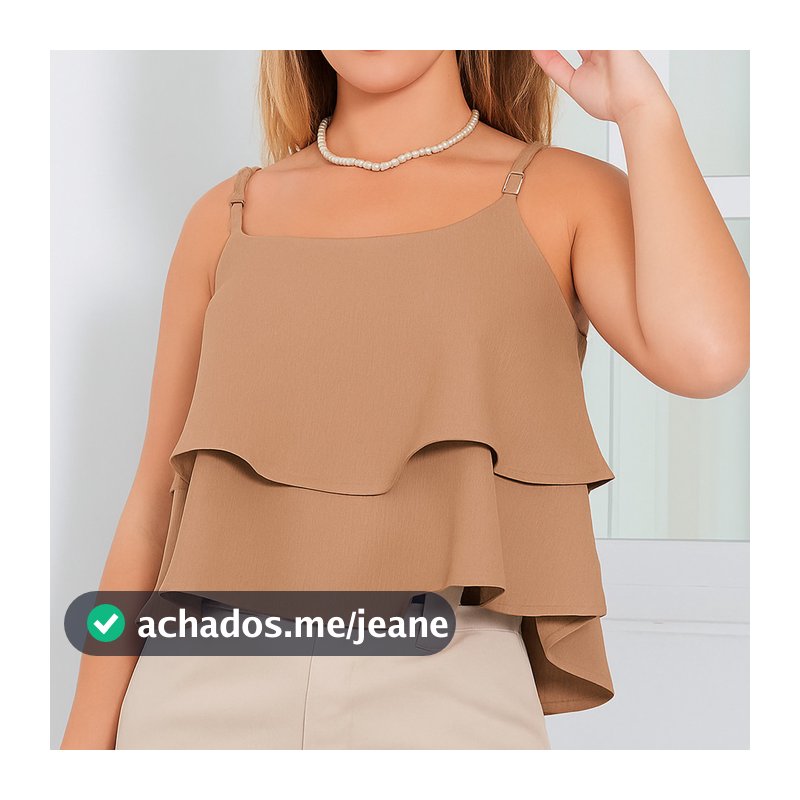 Blusa Feminina 2 Babados Duna Alcinha