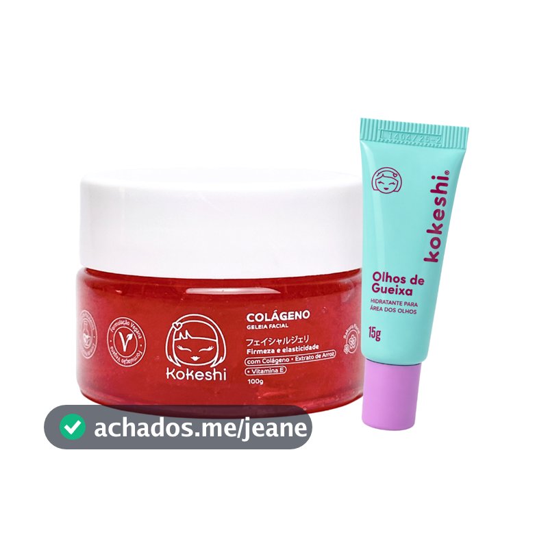 Kit Skin Care Geleia de colágeno e olhos de gueixa kokeshi