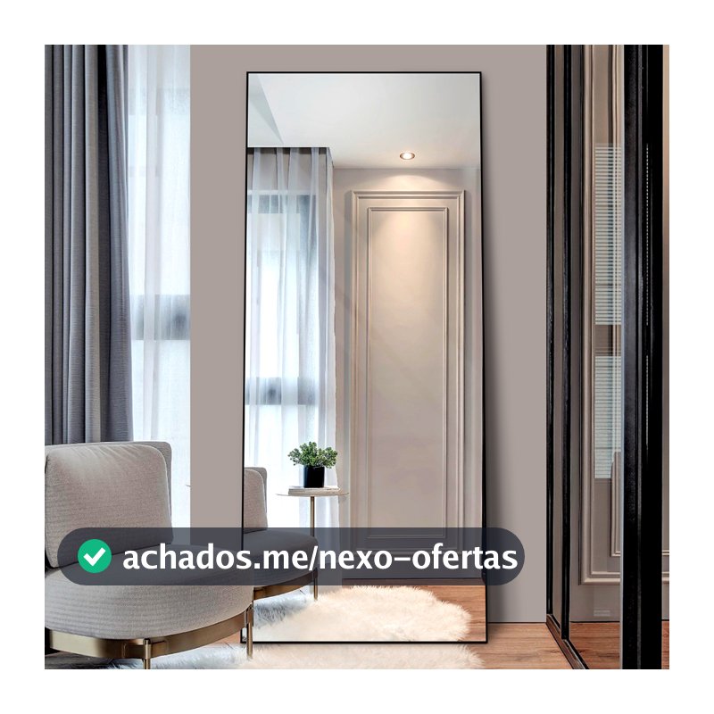 Espelho de Corpo Inteiro Decoração Loja Casa Provador Closet Sala Quarto Lavabo Banheiro 40cm x 80cm
