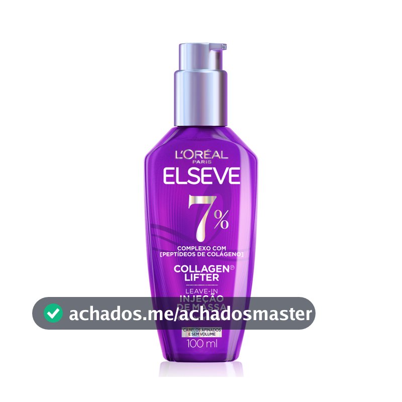 Leave-in Sérum Capilar Para Cabelos Finos Injeção de Massa, Aumenta o Volume em 61%, Elseve Collagen Lifter 100ml