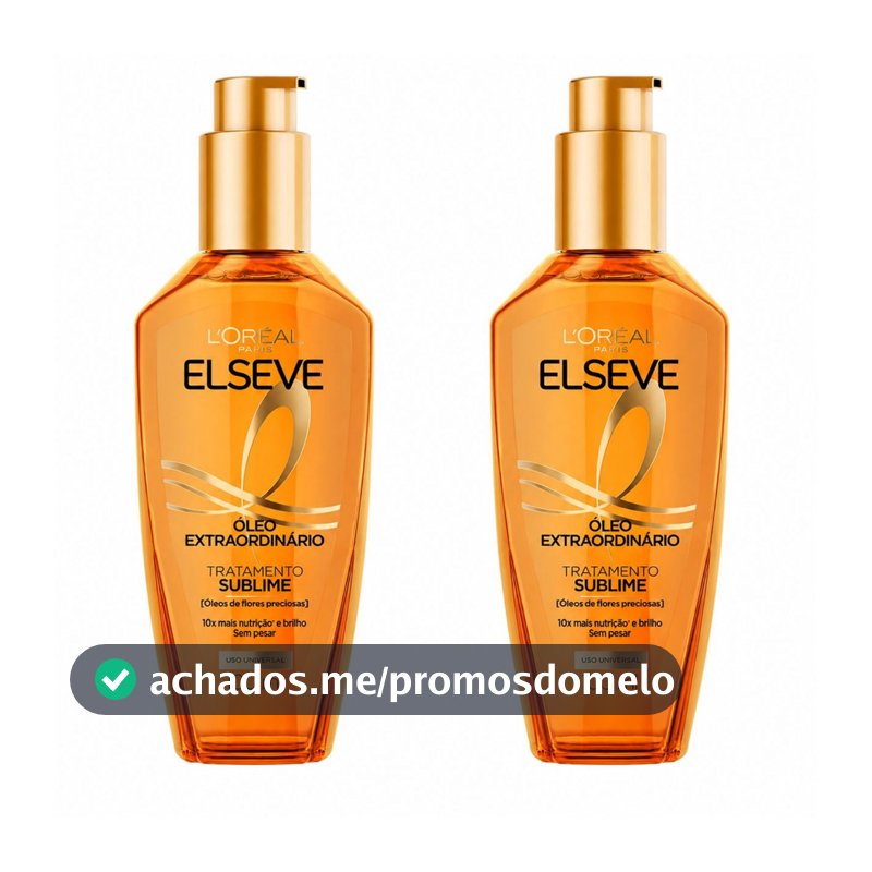 Kit 2 Óleos Extraordinário Elseve 100ml Nutrição Profunda e Anti-Frizz