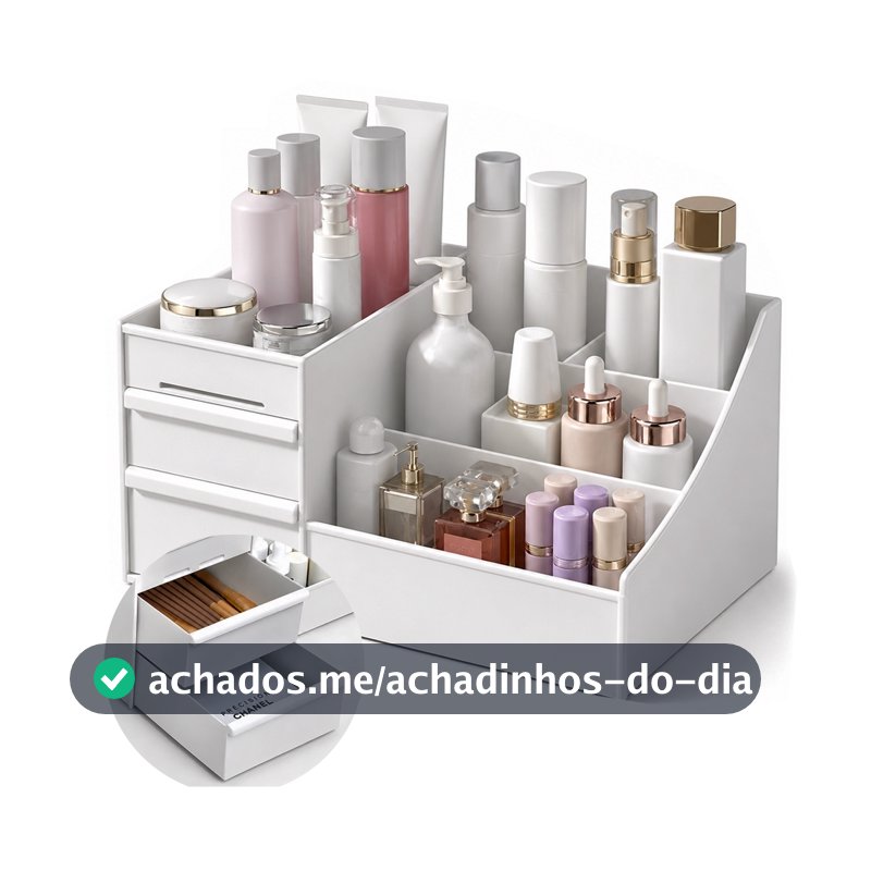 Organizador De Cosmético e Maquiagem De mesa Porta Maquiagem e Organizador Para Escritorio