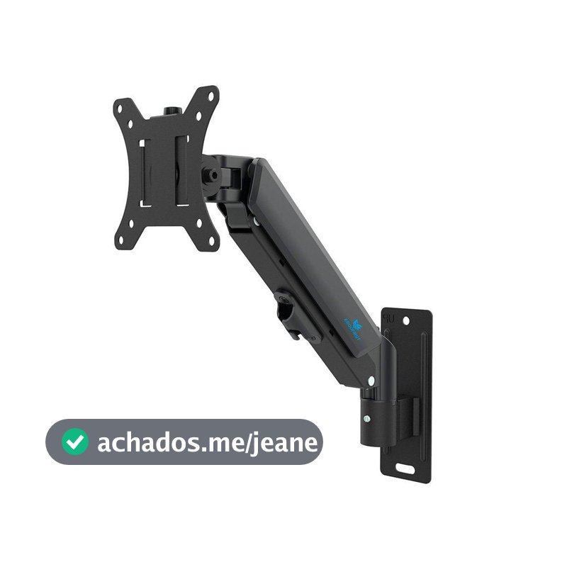 Suporte de Parede Articulado para Monitor de 17" a 32" Ergofirst, Ajuste com Pistão a Gás, Preto - G16-111
