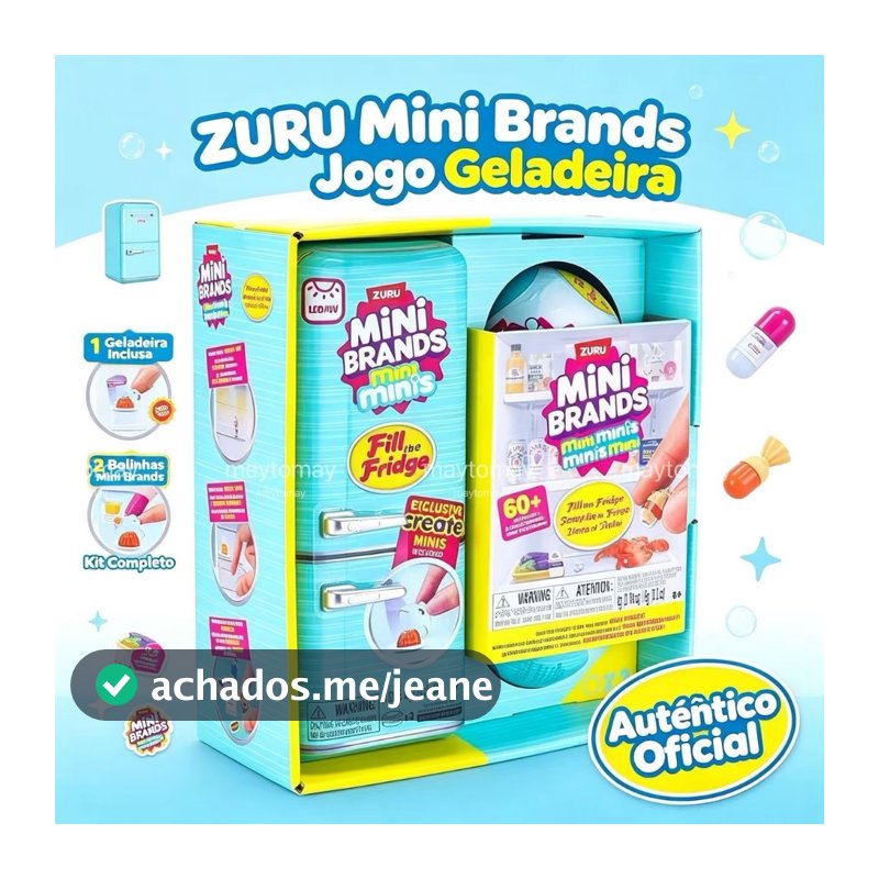 Geladeira Zuru Mini Minis + 2 Cápsulas | Brinquedo Infantil Colecionável