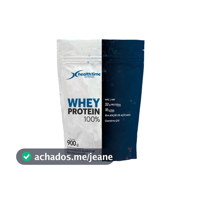 Whey Protein 100% Isolado Health Time 900g Zero Açúcar 32g Proteína
