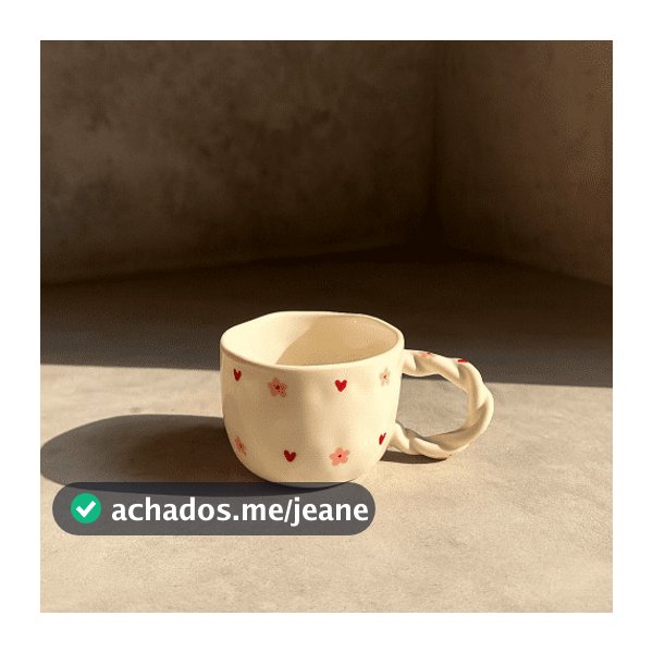 CANECA FLOWER AND HEART