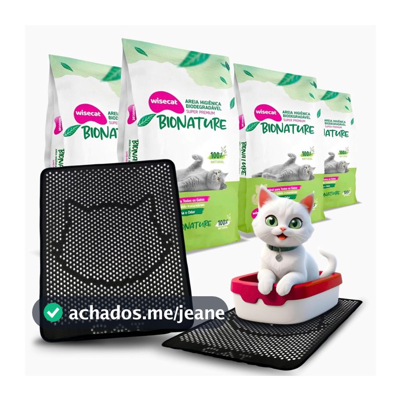 4 Areia Grossa Verde Bionature 2Kg Com Coletor Mypetone