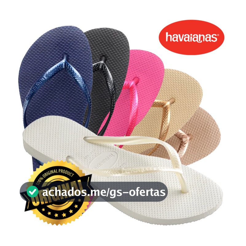 Havaianas Chinelo Slim Branco Original Feminino Sandália