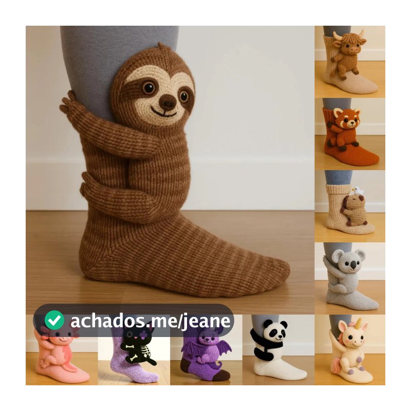 1 Par 3D Malha Animal Meias Bonito Novidade Preguiça Coelho Panda Engraçado Chão Presente Do Feriado De Natal