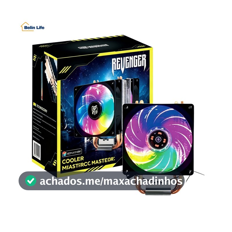 Cooler Processador Fan Duplo RGB 120W Direct Touch G-VR343 Intel AMD