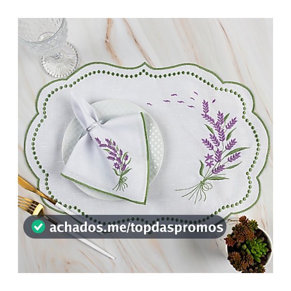 Jogo Americano Lavanda Sulplast + Guardanapo  - Para Mesa de 2 , 4 e 6 Lugares