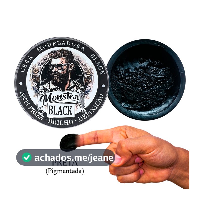 cera modeladora Escurecedora Cabelo E Barba 120g !