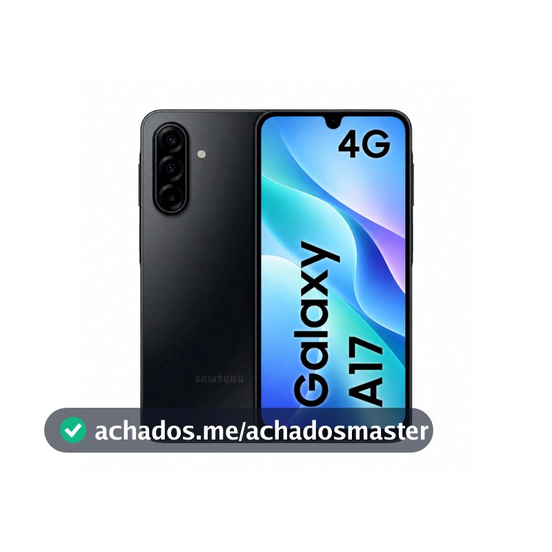 Smartphone Samsung Galaxy A17, 4G, 128GB, 4GB RAM, NFC Preto