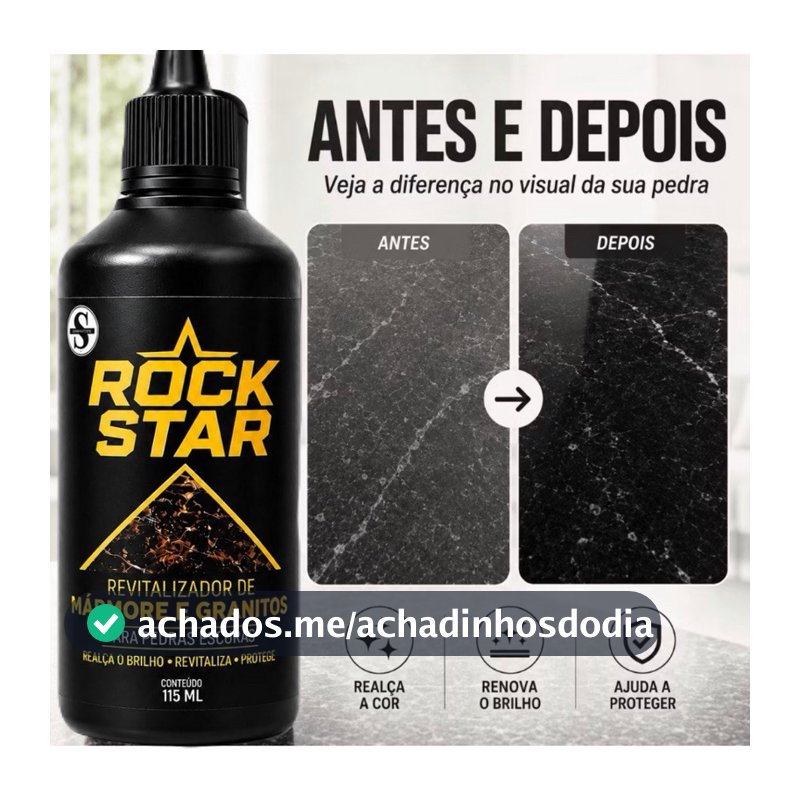 Renova Granito Mármore Realça Cor Imediato Rock Star Revitalizador