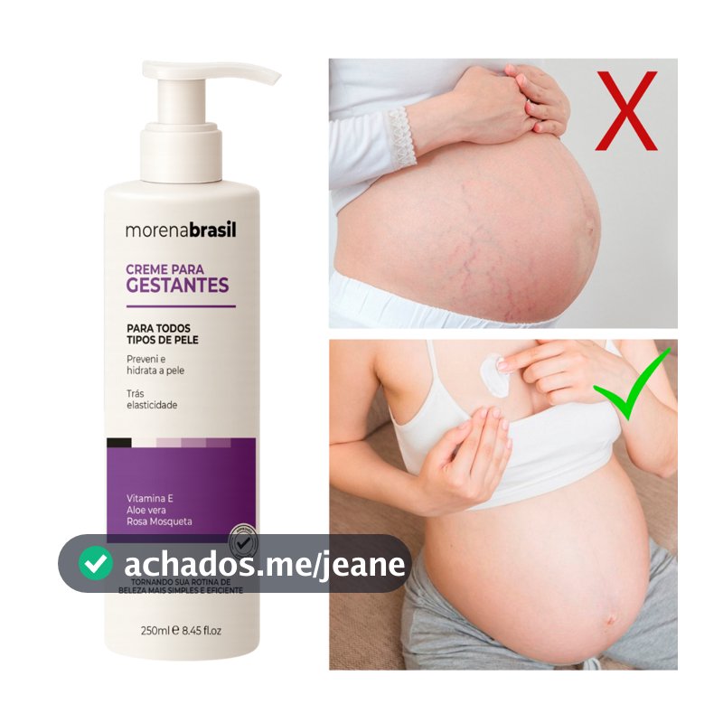 Creme Prevenção de Estrias na Gravidez | Cuidado Completo Pré & Pós-Gestação!!