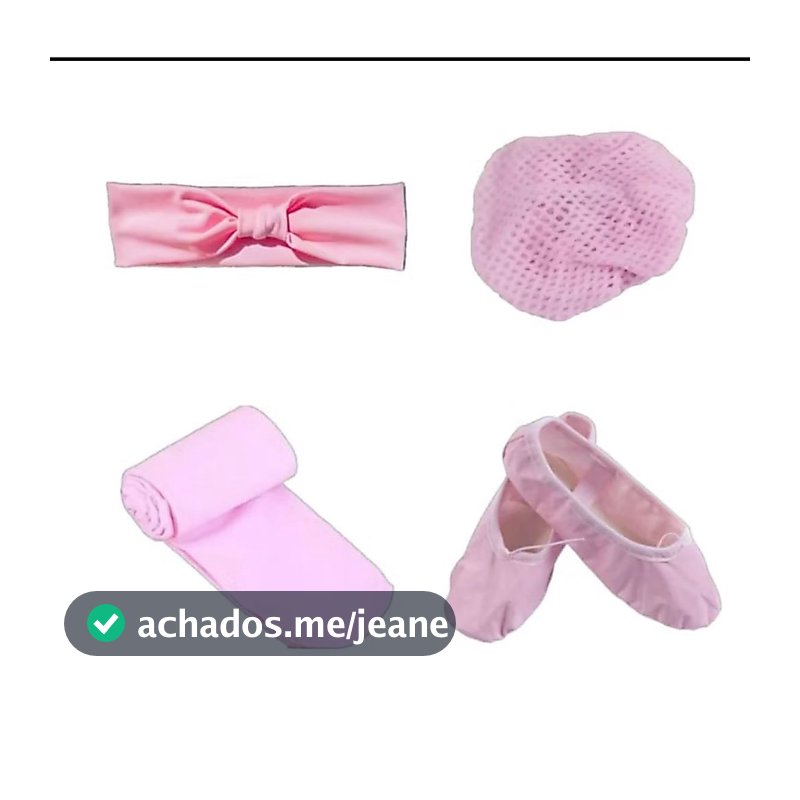 Kit Ballet Acessórios/ Faixinha + Redinha + Sapatilha + Meia calça (infantil)  ENVIO IMEDIATO 🚚