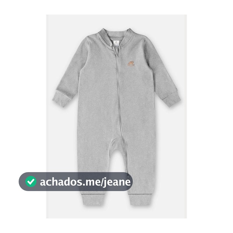 Macacão Básico em Suedine Unissex para Bebê Up Baby