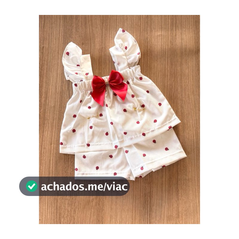 Conjunto bebê Lalá menina estampado blogueira algodão