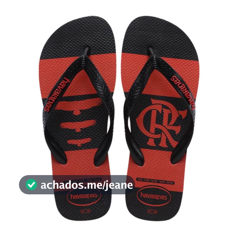 Chinelo Havaianas Top Times Flamengo