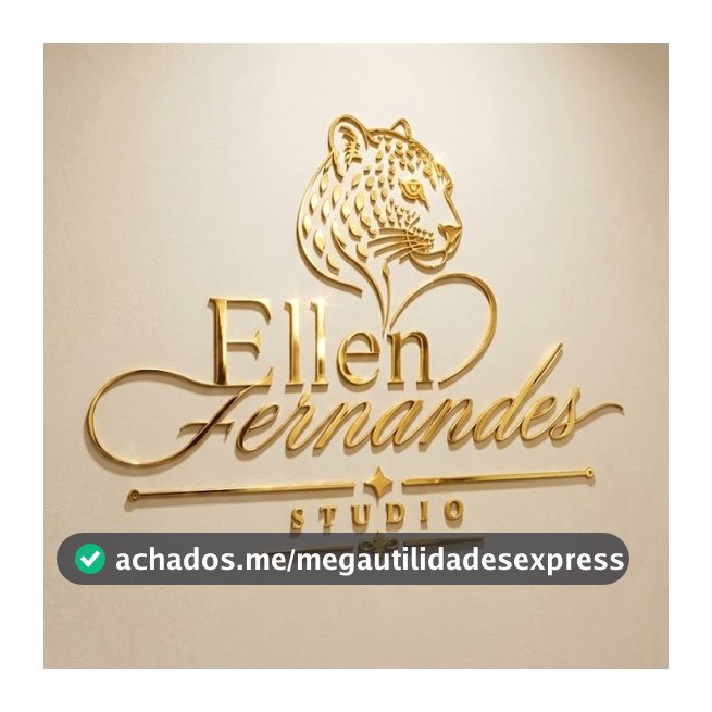 Logo de parede DOURADO, PRATA ROSE GOLD logo acrilico personalizado 2mm