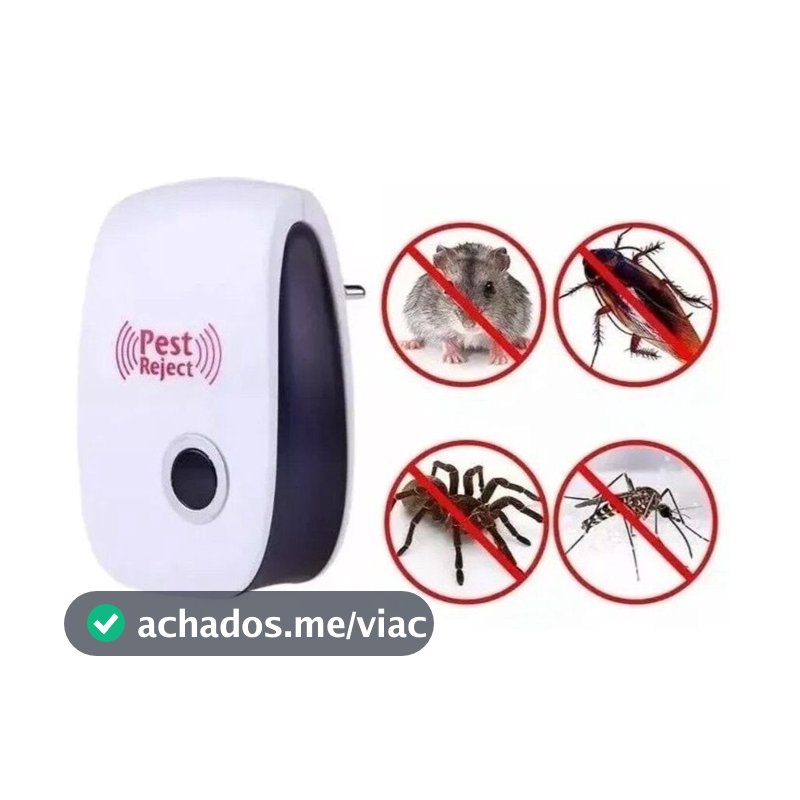 Repelente Eletrônico Ultrassônico Mosca Pernilongos Baratas Morcegos repele e Espanta Ratos bivolt