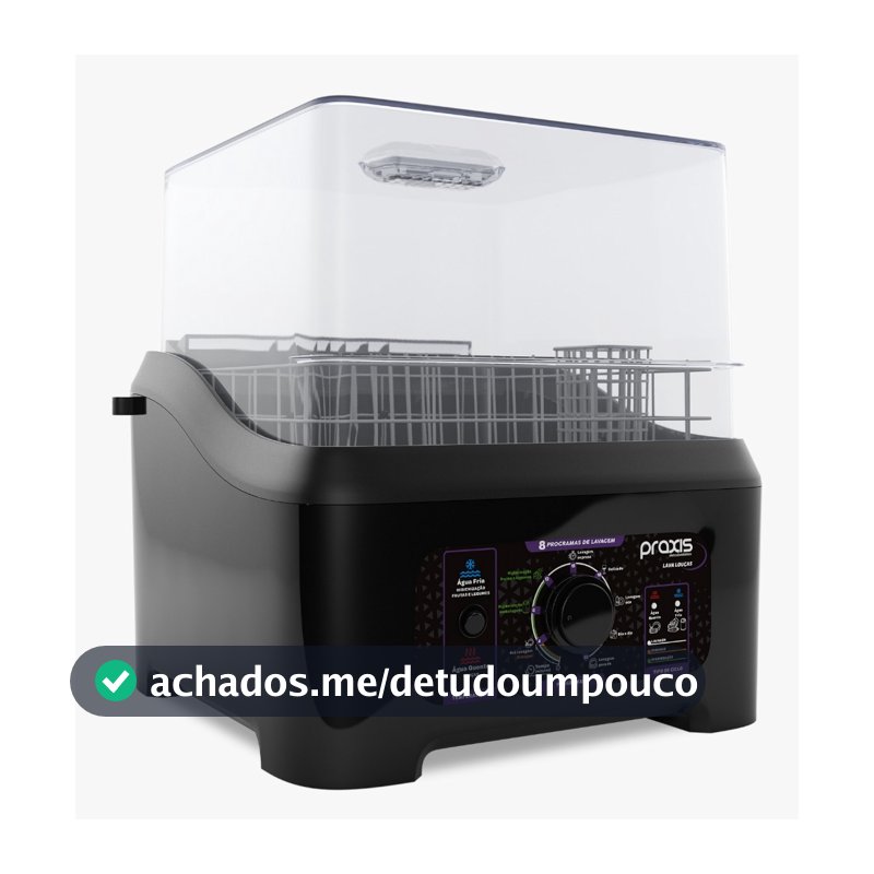 Lava-Louças Portátil Semiautomática Praxis – Preta