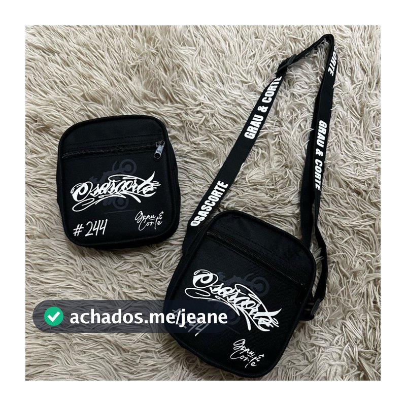 Bolsa unissex com alça transversal regulável shoulder bag Osascorte 244 motoboy