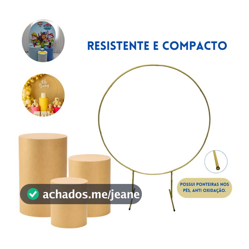 Kit Pegue Monte Painel para Bexiga Tecido + Trio de cilindros Mdf Decoração festa