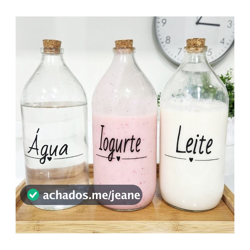 Garrafa de água -  leite - iogurte - jarra de vidro