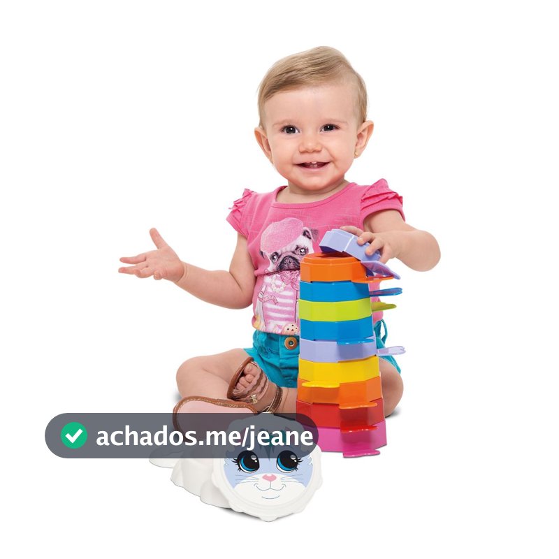 Brinquedo Educativo Bebe Didático Encaixar Empilhar Cores Formas Baby Gatinho Mercotoys +5meses