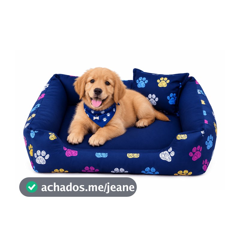 Cama pet cachorro gato 50x50 cm serve pet até 5 kg caminha lavavel com ziper super macia acompanha uma almofada