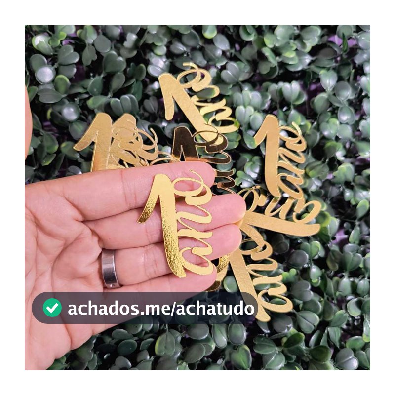30/60 Apliques número dourado para lembrancinha - NÃO É ACRÍLICO! Aplique Idade