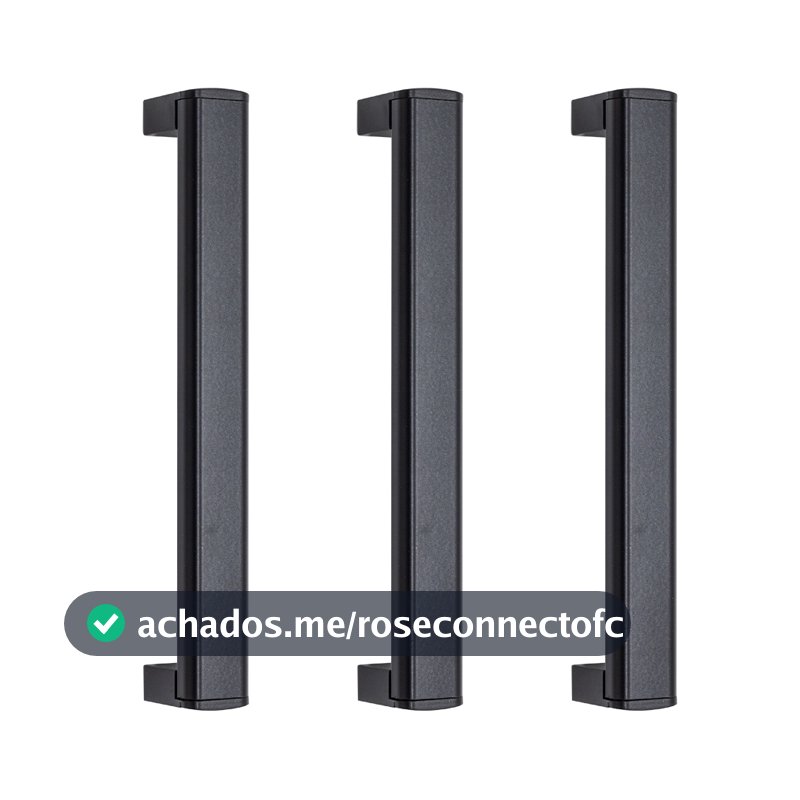 Puxadores Para Guarda Roupas Matteo Porta Armario 928mm Kit 3 Unidades