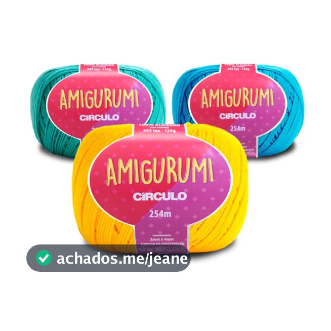 LINHA FIO AMIGURUMI- CÍRCULO - 254 METROS - TODAS AS CORES