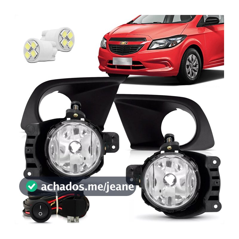 Kit Farol Milha Neblina Auxiliar Onix Prisma Joy Ls 2015 A 2019