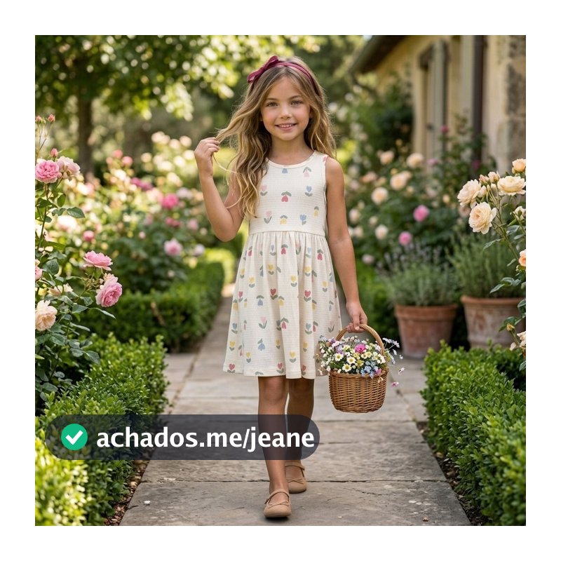 Vestido Infantil  Bebê Menina Confortável Verão