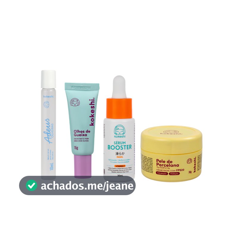 Kit Skincare para Olhos e Pele Kokeshi