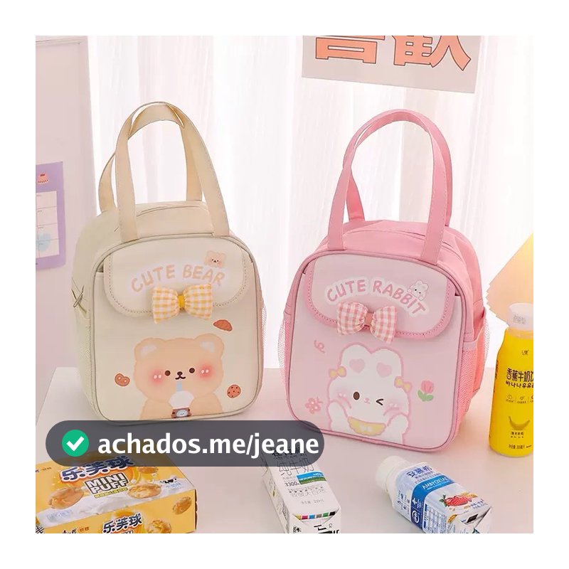Bolsa Lancheira Termica Com Desenho Para Menina Escolar
