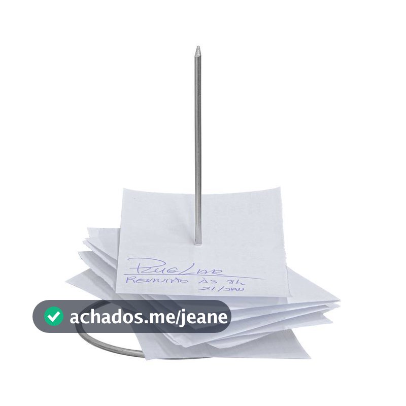 25% OFF - Espeto Zincado para Papel Mesa de Escritório 13cm