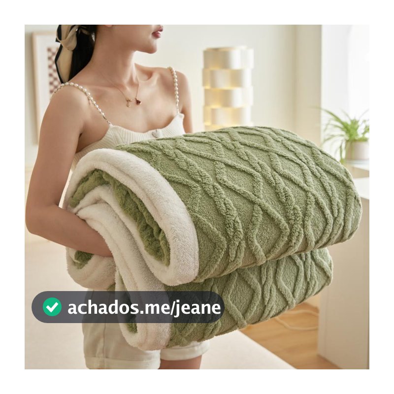 Cobertor Manta Glamour Com Sherpa Casal Dupla Face 1,80 x 2,20 Super Macio Boa Qualidade Zon