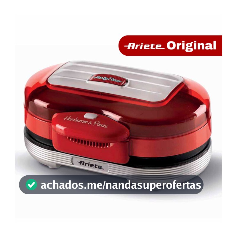 Hamburgueira Grill Elétrico Party Time Vermelho 1200W Ariete Original
