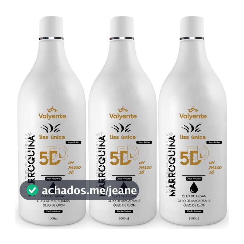 Kit 3 Progressivas Marroquinas Liss Única