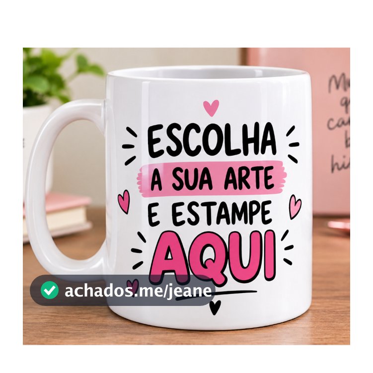 Caneca de Porcelana Personalizada 325ml Com Foto, Logo, Sua Arte de Preferência