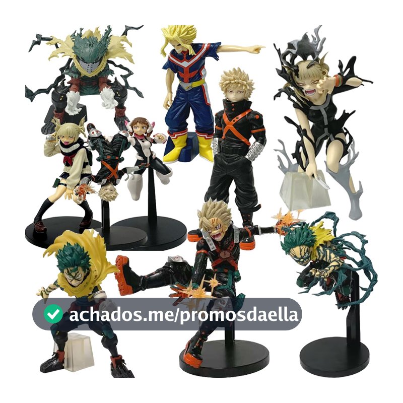 Anime Meu Herói Academia Figuras De Ação Uraraka Ochaco Midoriya Izuku Shoto Bakugou Boku Duke Modelo Bonecas Brinquedo